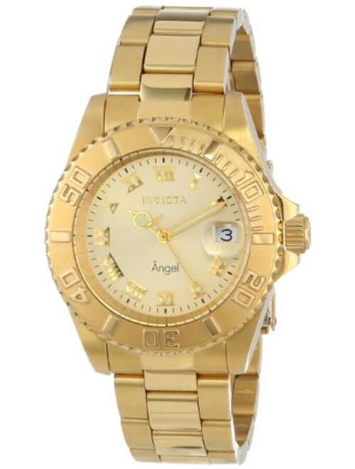 Invicta Women's Angel 40mm Gold Tone/Rose Tone Stainless Steel Quartz Watch, Gold (Model: 14321, 14368)