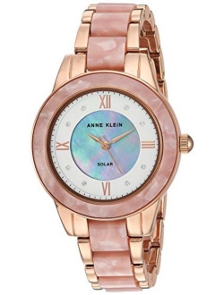 Considered Women's Solar Powered Premium Crystal Accented Resin Bracelet Watch, AK/3610