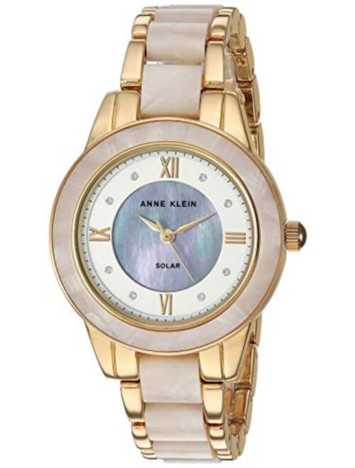 Anne Klein Considered Women's Solar Powered Premium Crystal Accented Resin Bracelet Watch, AK/3610