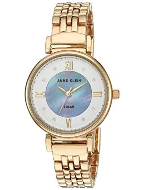 Anne Klein Considered Women's Solar Powered Premium Crystal Accented Bracelet Watch, AK/3630