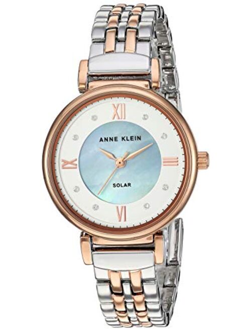 Anne Klein Considered Women's Solar Powered Premium Crystal Accented Bracelet Watch, AK/3630