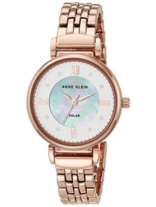 Anne Klein Considered Women's Solar Powered Premium Crystal Accented Bracelet Watch, AK/3630