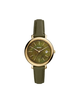 Women's Jacqueline Stainless Steel and Leather Solar-Powered Watch