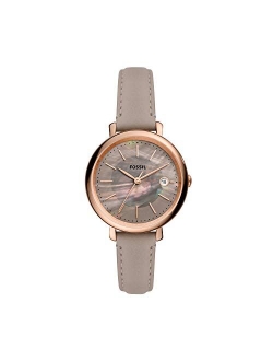 Women's Jacqueline Stainless Steel and Leather Solar-Powered Watch