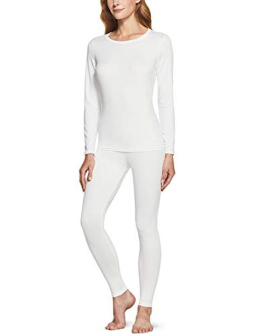 ATHLIO Women's Winter Thermal Underwear Long Johns Set, Warm Base Layer, Top & Bottom for Cold Weather