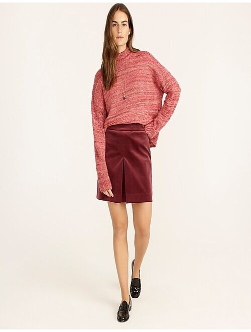 J.Crew Pleated mini skirt in velvet