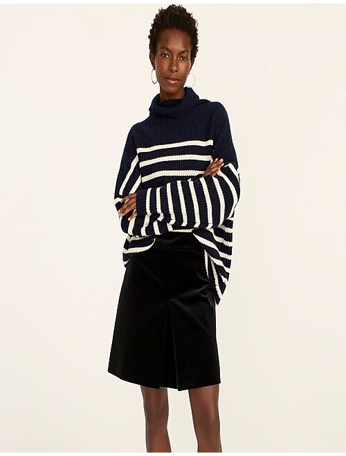 J.Crew Pleated mini skirt in velvet