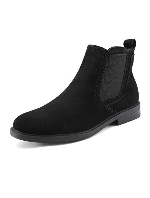 Bruno Marc Men's Suede Leather Chelsea Ankle Boots