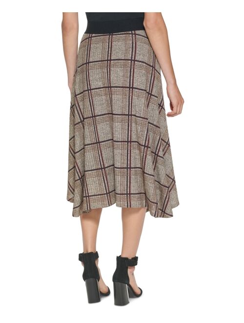 Calvin Klein Plaid A-Line Skirt