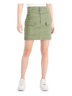 Tinseltown Juniors' Belted Cargo Skirt