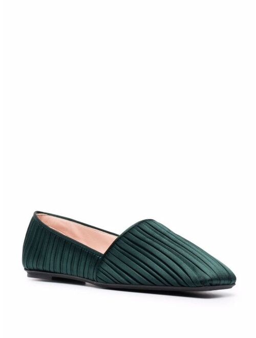 Rodo Pleated Satin Flats