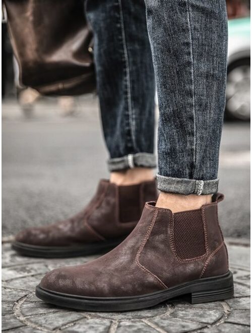 Buy Shein Men Minimalist Chelsea Boots online | Topofstyle
