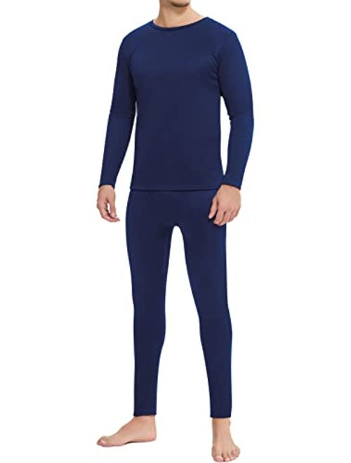 Men's Thermal Underwear Long Johns Set with Fleece Lined