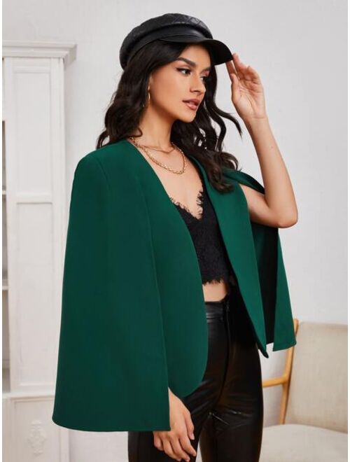 SHEIN Solid Cape Blazer