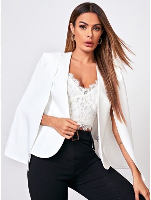 SHEIN Solid Cape Blazer