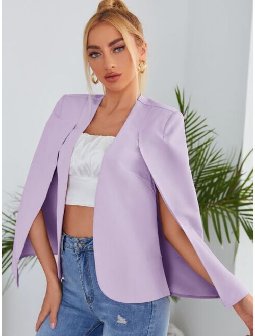 SHEIN Solid Cape Blazer