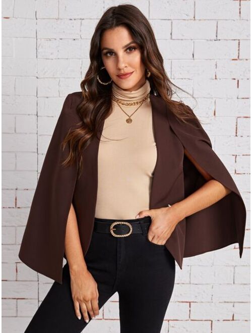 SHEIN Solid Cape Blazer