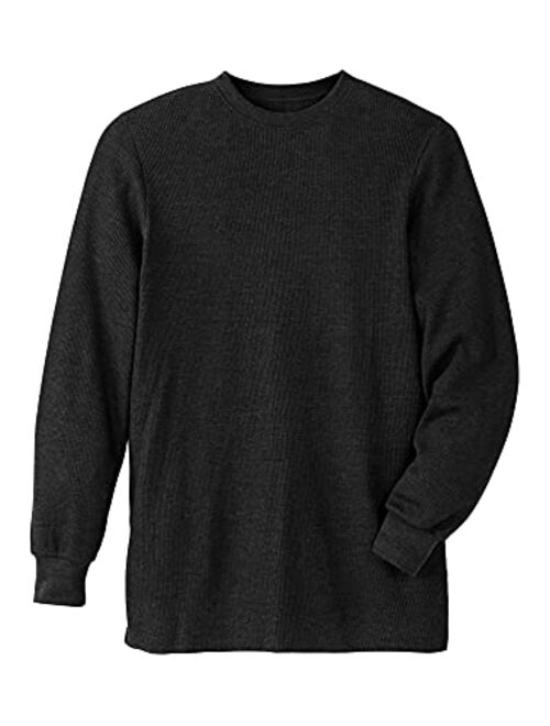 KingSize Men's Big & Tall Heavyweight Thermal Waffle Underwear Crewneck Tee Long Underwear Top