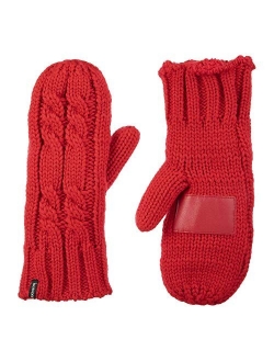 Women's Chunky Cable Knit Sherpasoft Mittens