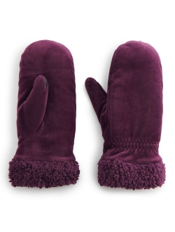 Sherpa Cuff Velour Mittens