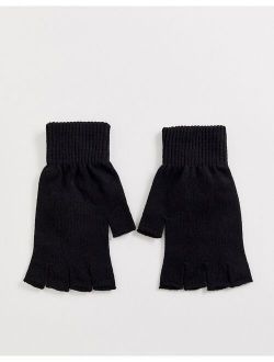 fingerless gloves in black