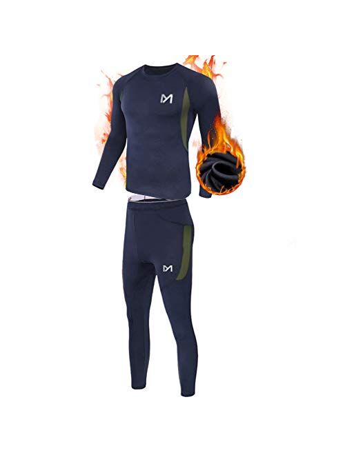 Men’s Thermal Underwear Set, Sport Long Johns Base Layer for Male, Winter Gear Compression Suits for Skiing Running