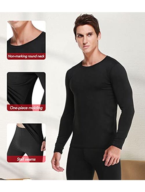 JZCreater Men Thermal Underwear Set Winter Base Layer Top & Bottom Ultra Soft Long John Set