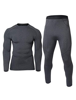 Mens Thermal Underwear Sets Base Layer Warm Top & Bottom Compression Winter Ultra Soft Gear Sport Long Johns Set for Men