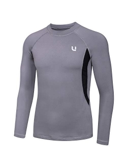 UNIQUEBELLA Men's Thermal Underwear Tops Long Johns Fleece Sweat Quick Drying