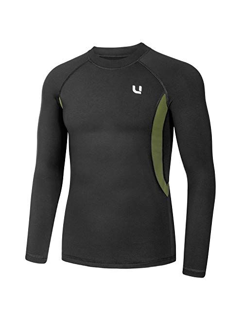 UNIQUEBELLA Men's Thermal Underwear Tops Long Johns Fleece Sweat Quick Drying