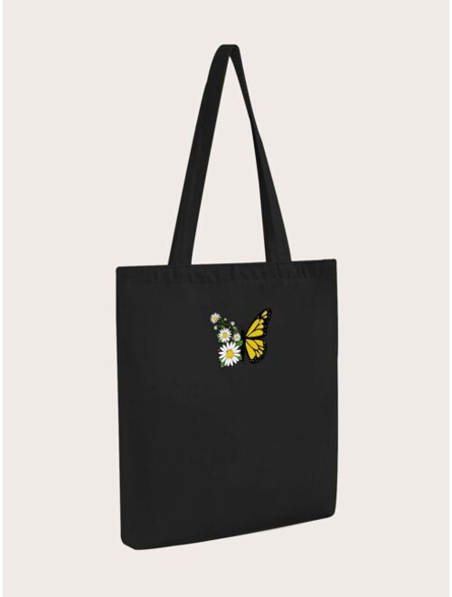 Shein Butterfly Graphic Shopper Bag