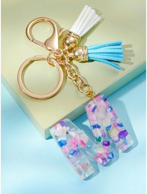 Shein Letter Charm Keychain