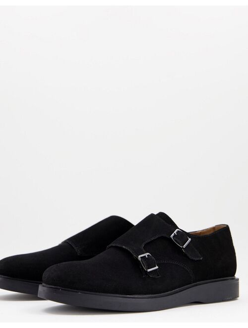 H by Hudson calverson monk shoes in black leather