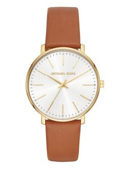 Women's Pyper Luggage Leather Strap Watch 38mm