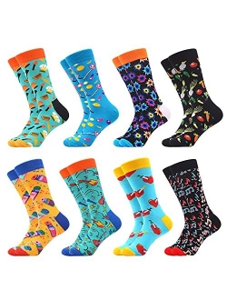 WeciBor Men's Colorful Funny Novelty Casual Combed Cotton Crew Socks Gift