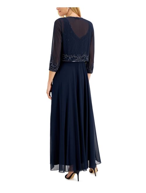 J Kara Embellished Gown & Jacket