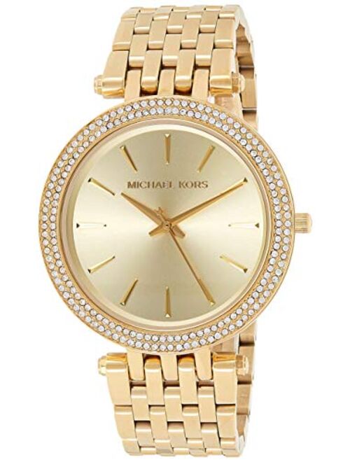 Michael Kors Women's Darci Quartz Watch with Stainless Steel Strap, Gold, 12 (Model: MK3191)