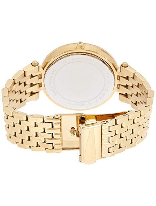 Michael Kors Women's Darci Quartz Watch with Stainless Steel Strap, Gold, 12 (Model: MK3191)