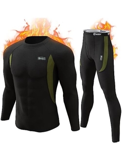 romision Thermal Underwear for Men, Long Johns Base Layer Fleece Lined Insulated Top and Bottom Set Cold Weather