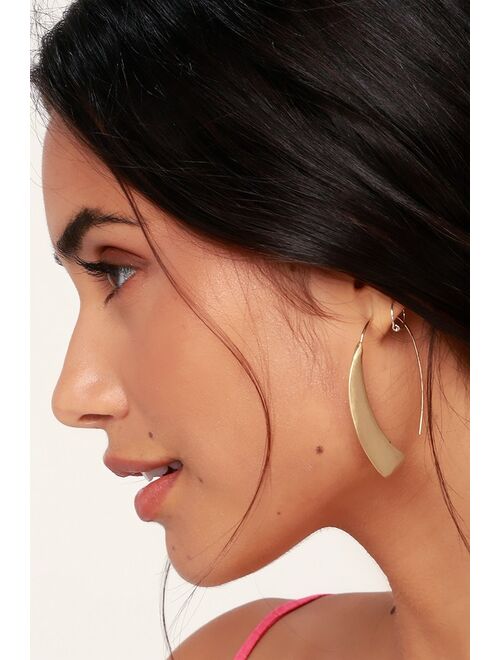 Lulus Shine Time Gold Threader Earrings