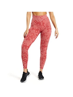 Aoxjox Yoga Pants for Women Workout High Waisted Gym Sport Adapt Animal Camo Seamless Leggings