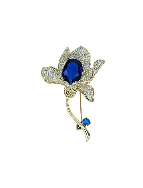 Brooch Pins For Women - Women's Flower Brooches Pins For Wedding Bouquet，Sparkly Honey Bee，Pine Tree, Colorful Rhinestones Garland Brooch Breastpins For Women Vintage Wed