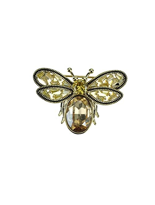 Brooch Pins For Women - Women's Flower Brooches Pins For Wedding Bouquet，Sparkly Honey Bee，Pine Tree, Colorful Rhinestones Garland Brooch Breastpins For Women Vintage Wed