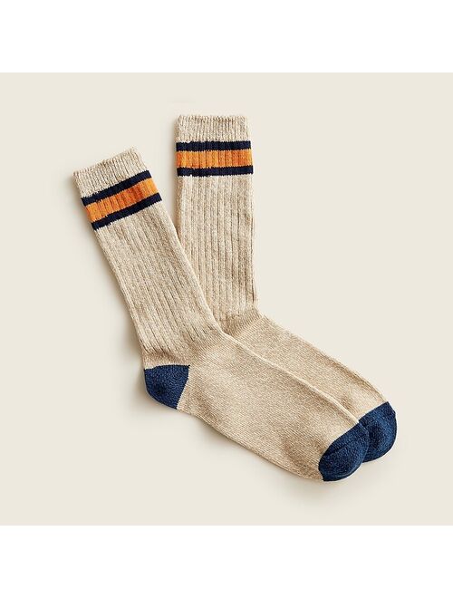 J.Crew Lightweight marled camp socks with double stripe