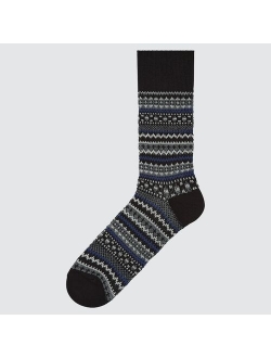 MEN HEATTECH FAIR ISLE SOCKS