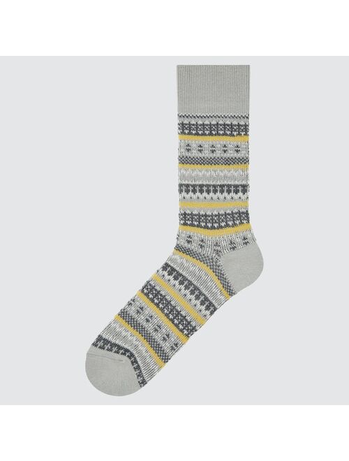 Uniqlo MEN HEATTECH FAIR ISLE SOCKS