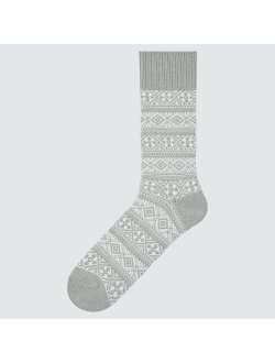 MEN HEATTECH FAIR ISLE SOCKS