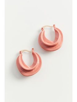 Twisted Enamel Hoop Earring