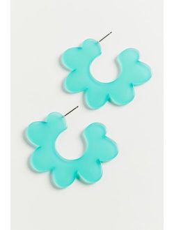 Statement Flower Hoop Earring