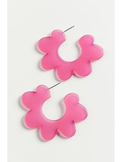 Statement Flower Hoop Earring